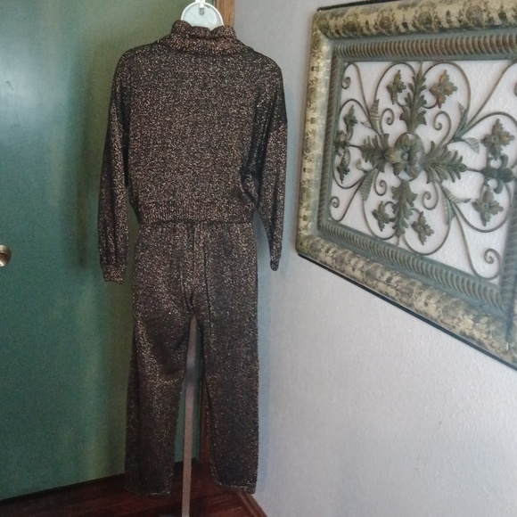 Vintage Christian Dior Dress Up to Loungewear Knit Pantsuit Sz XS/S - Picture 5 of 13
